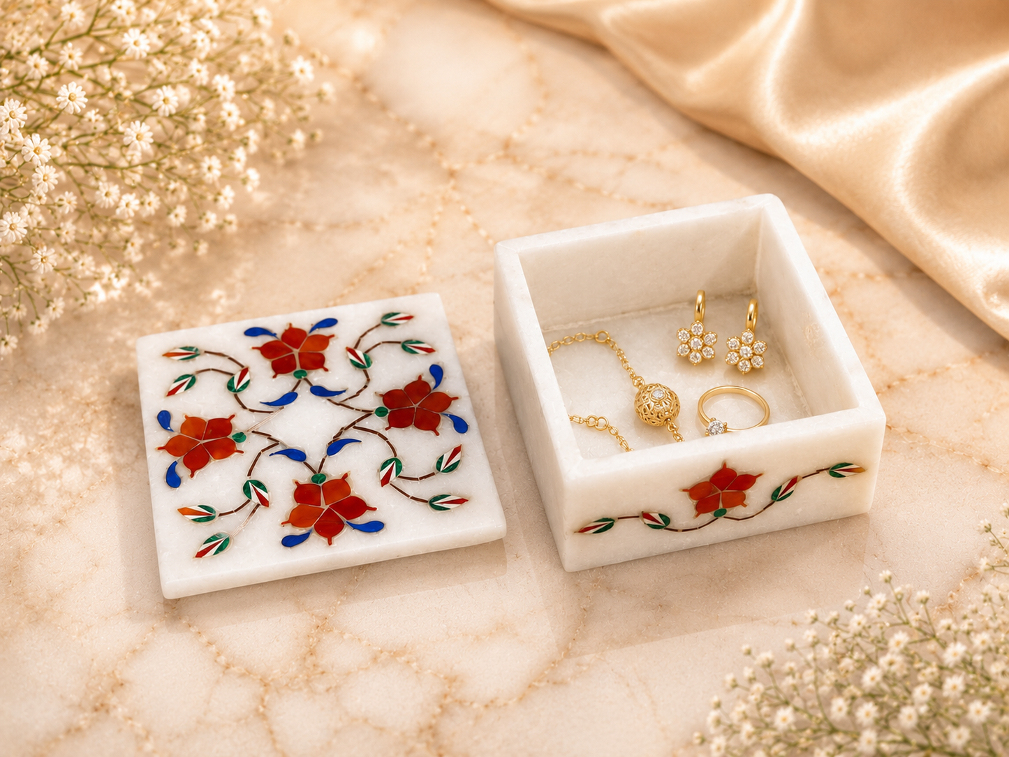 Limited Edition Makrana Marble Jewellery Box