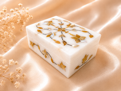 Classic Luxe Marble Gift Set – Emerald Green Jewellery & Handcrafted Box