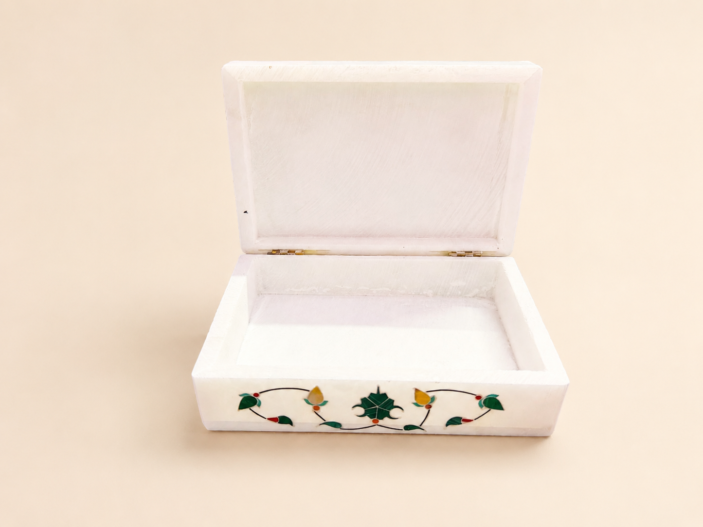 Large Italian Alabaster Marble Jewellery Box