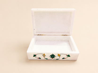Large Italian Alabaster Marble Jewellery Box