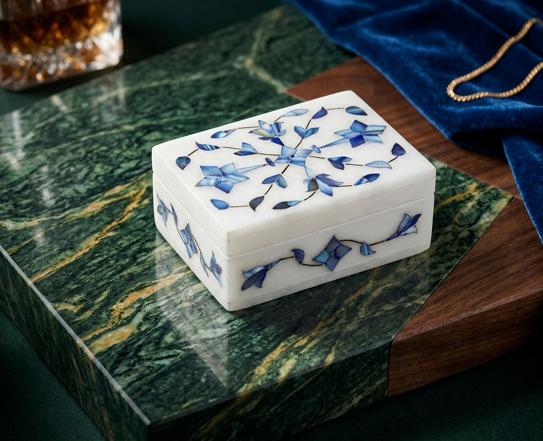 Small Marble Jewellery Box
