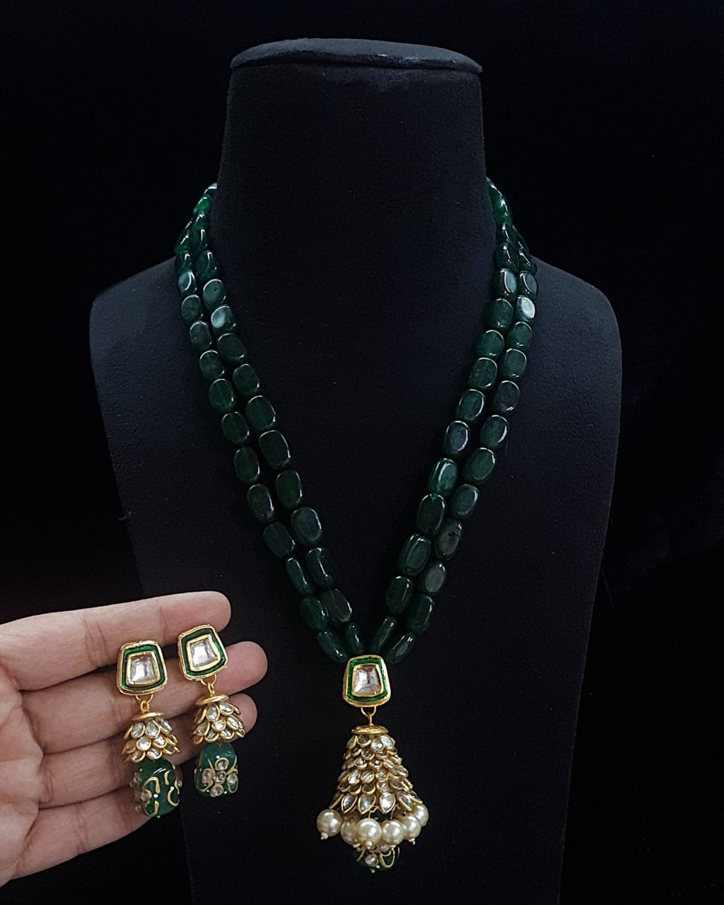 Classic Luxe Marble Gift Set – Emerald Green Jewellery & Handcrafted Box